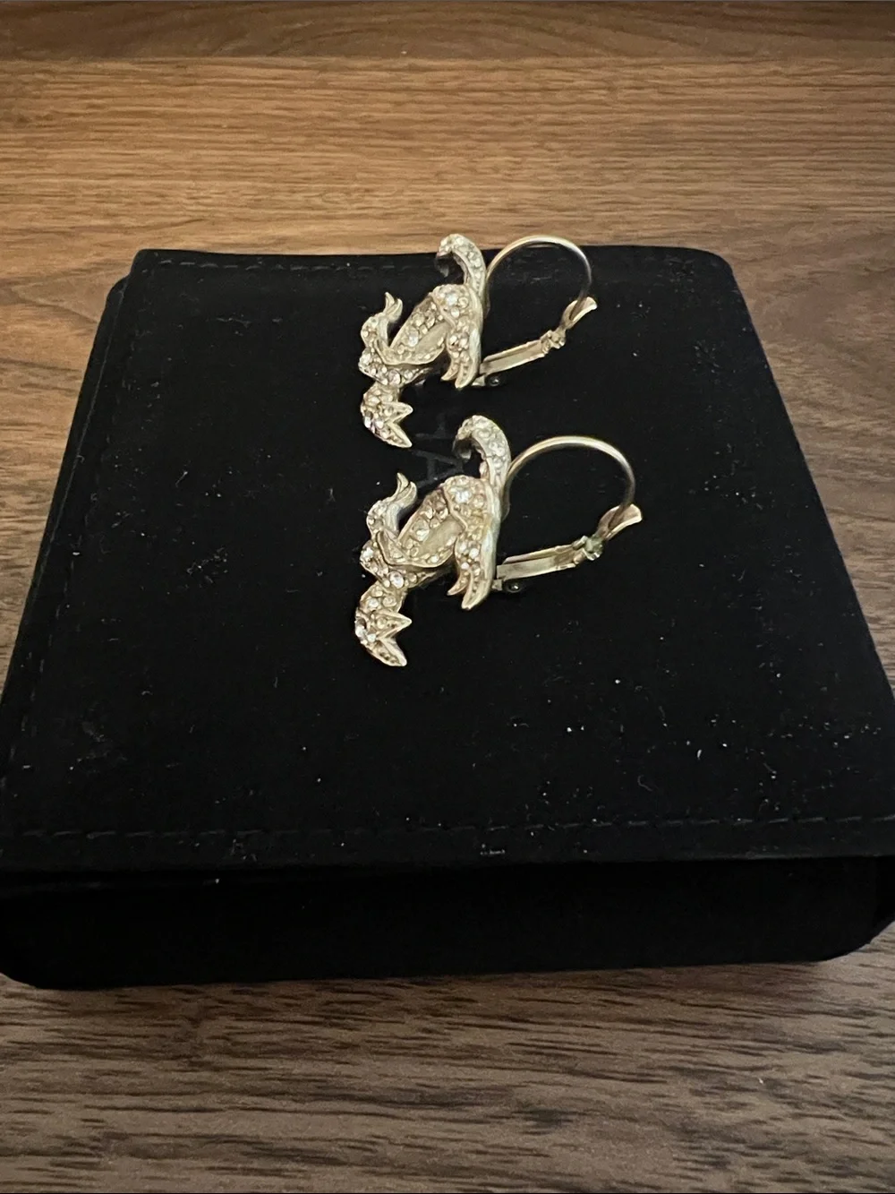 CHANEL Gold Crystal CC Drop Earrings